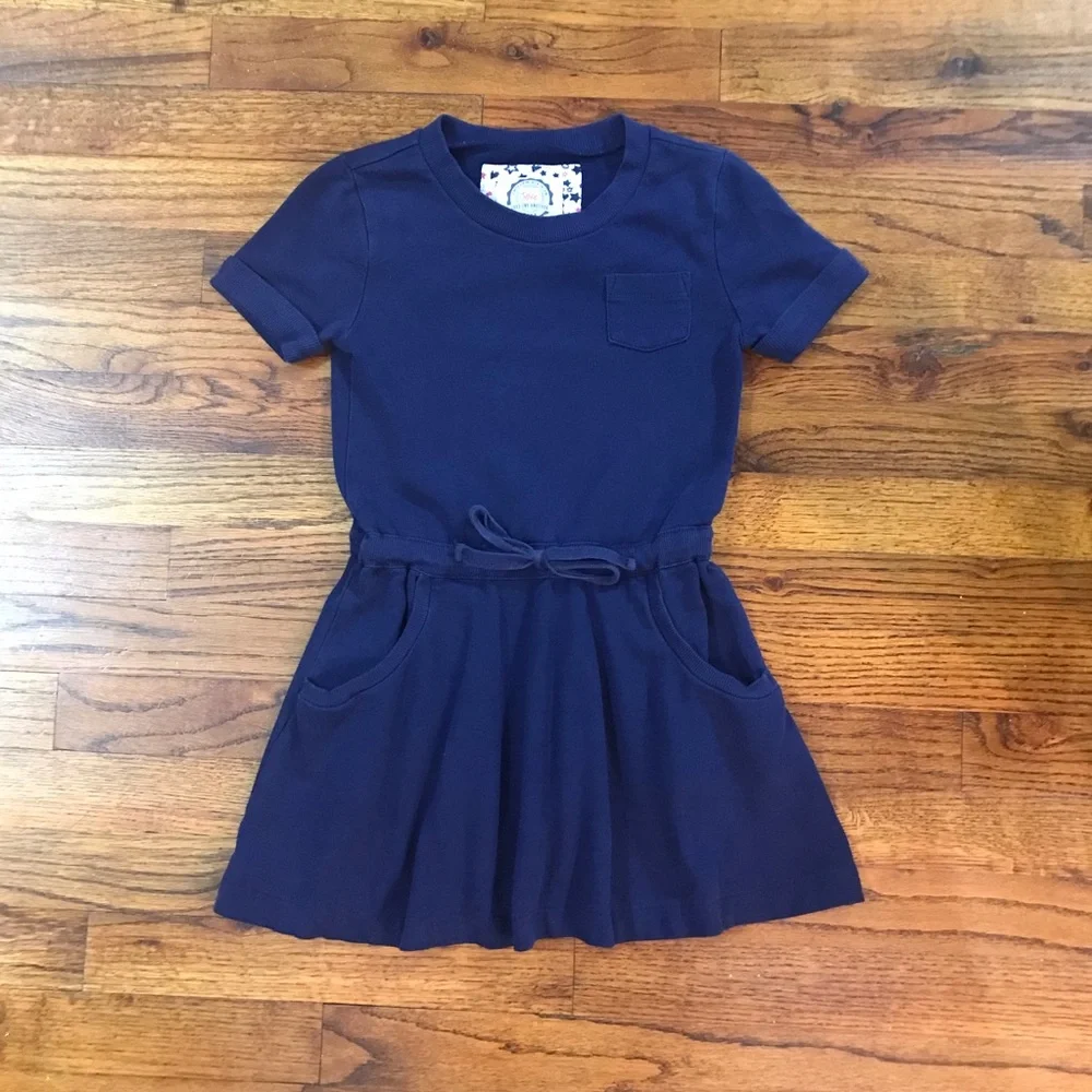 Girls Justice Navy Blue School Uniform Dress w/ Pockets 6 / 7 Small 60% Cotton 4